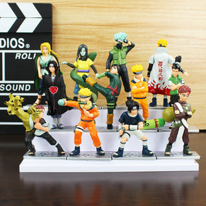 4Pcs/Set Naruto Uzumaki Sasuke Orochimaru Kankuro Rokku Rii Gaara Yondaime PVC Action Figure Model Dolls Toys Great Gift 8~11cm