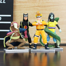 4Pcs/Set Naruto Uzumaki Sasuke Orochimaru Kankuro Rokku Rii Gaara Yondaime PVC Action Figure Model Dolls Toys Great Gift 8~11cm