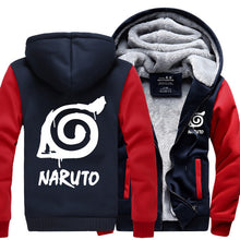 Anime Uzimaki Naruto jackets men 2017 fashion harajuku hip-hop zipper hoodies winter casual fleece thicken sweatshirt tracksuits