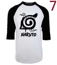 anime Uzumaki Naruto printed t-shirt men 2017 funny konoha three quarter raglan sleeve camisetas summer harajuku tee shirt homme