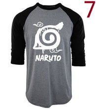 anime Uzumaki Naruto printed t-shirt men 2017 funny konoha three quarter raglan sleeve camisetas summer harajuku tee shirt homme