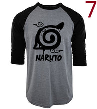 anime Uzumaki Naruto printed t-shirt men 2017 funny konoha three quarter raglan sleeve camisetas summer harajuku tee shirt homme