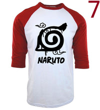 anime Uzumaki Naruto printed t-shirt men 2017 funny konoha three quarter raglan sleeve camisetas summer harajuku tee shirt homme