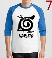 anime Uzumaki Naruto printed t-shirt men 2017 funny konoha three quarter raglan sleeve camisetas summer harajuku tee shirt homme