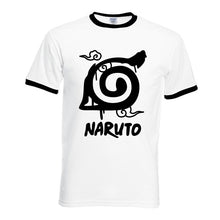 anime Uzumaki Naruto tee shirt homme short sleeve contrast collar t-shirts man 2017 new funny konoha print hit color t shirts pp