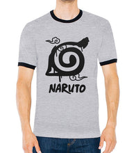 anime Uzumaki Naruto tee shirt homme short sleeve contrast collar t-shirts man 2017 new funny konoha print hit color t shirts pp