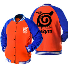 2017 autumn women casual clothing funny konoha Uzumaki Naruto print tracksuits men blue orange patchwork unisex baseball jackets