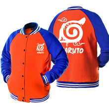 2017 autumn women casual clothing funny konoha Uzumaki Naruto print tracksuits men blue orange patchwork unisex baseball jackets